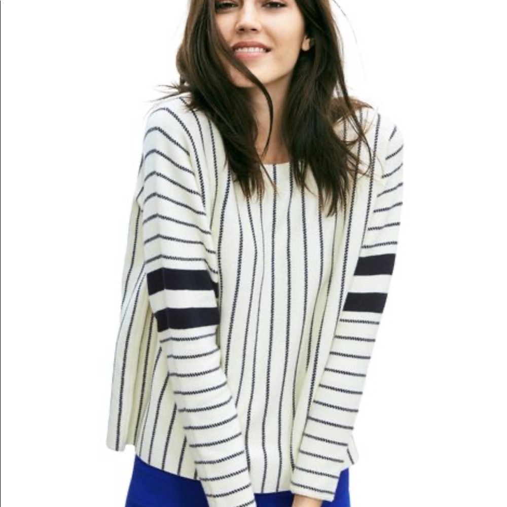 Banana Republic Multi-stripe cropped pullover